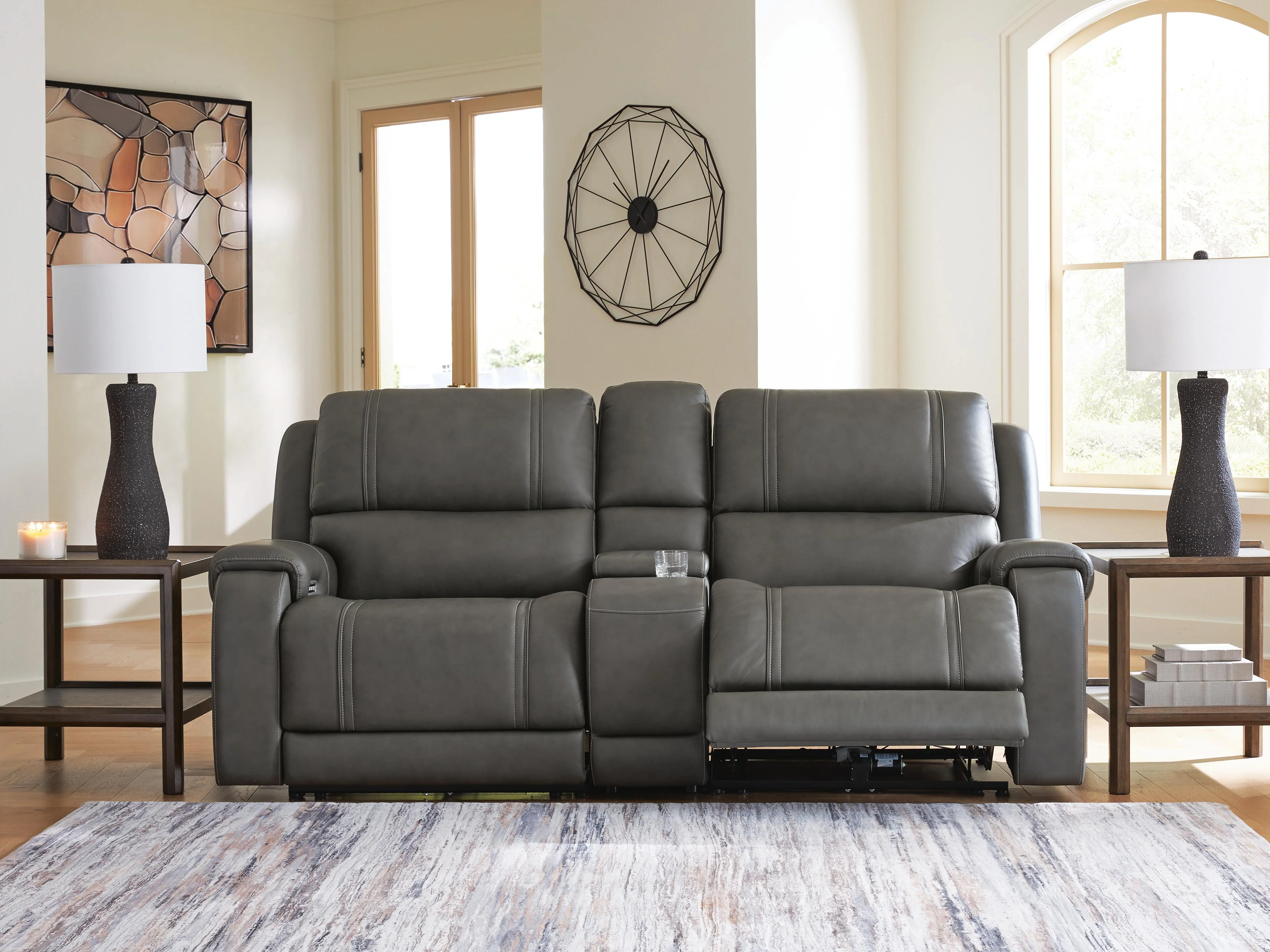 5Z - Pittson Power Reclining Sectional Loveseat with Console - Image 19