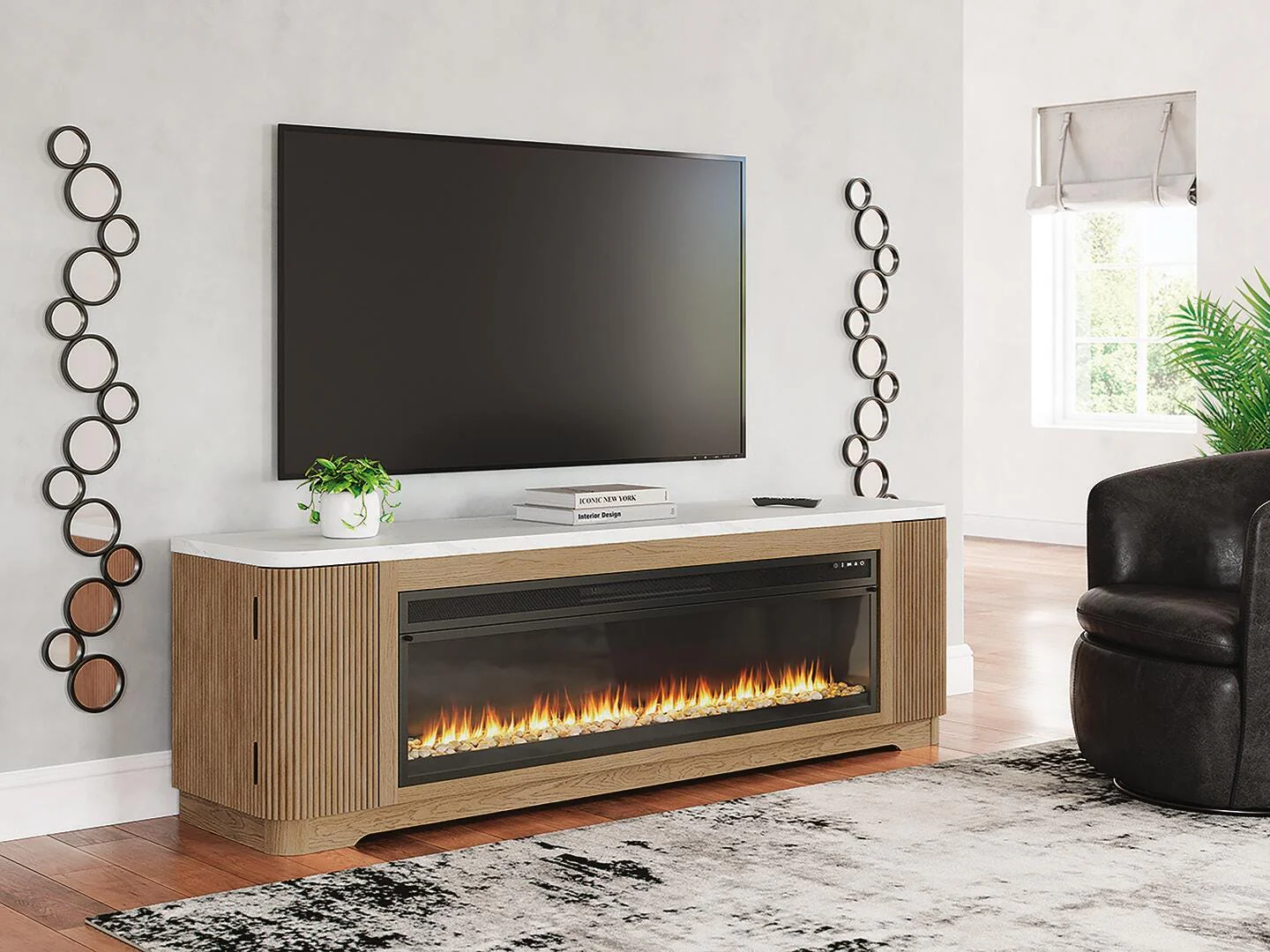 Camdill 80" TV Stand with Electric Fireplace - Image 20