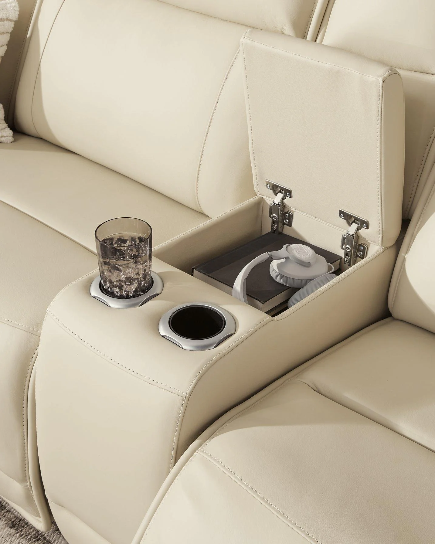 Double Deal Power Reclining Loveseat Sectional with Console - Image 21