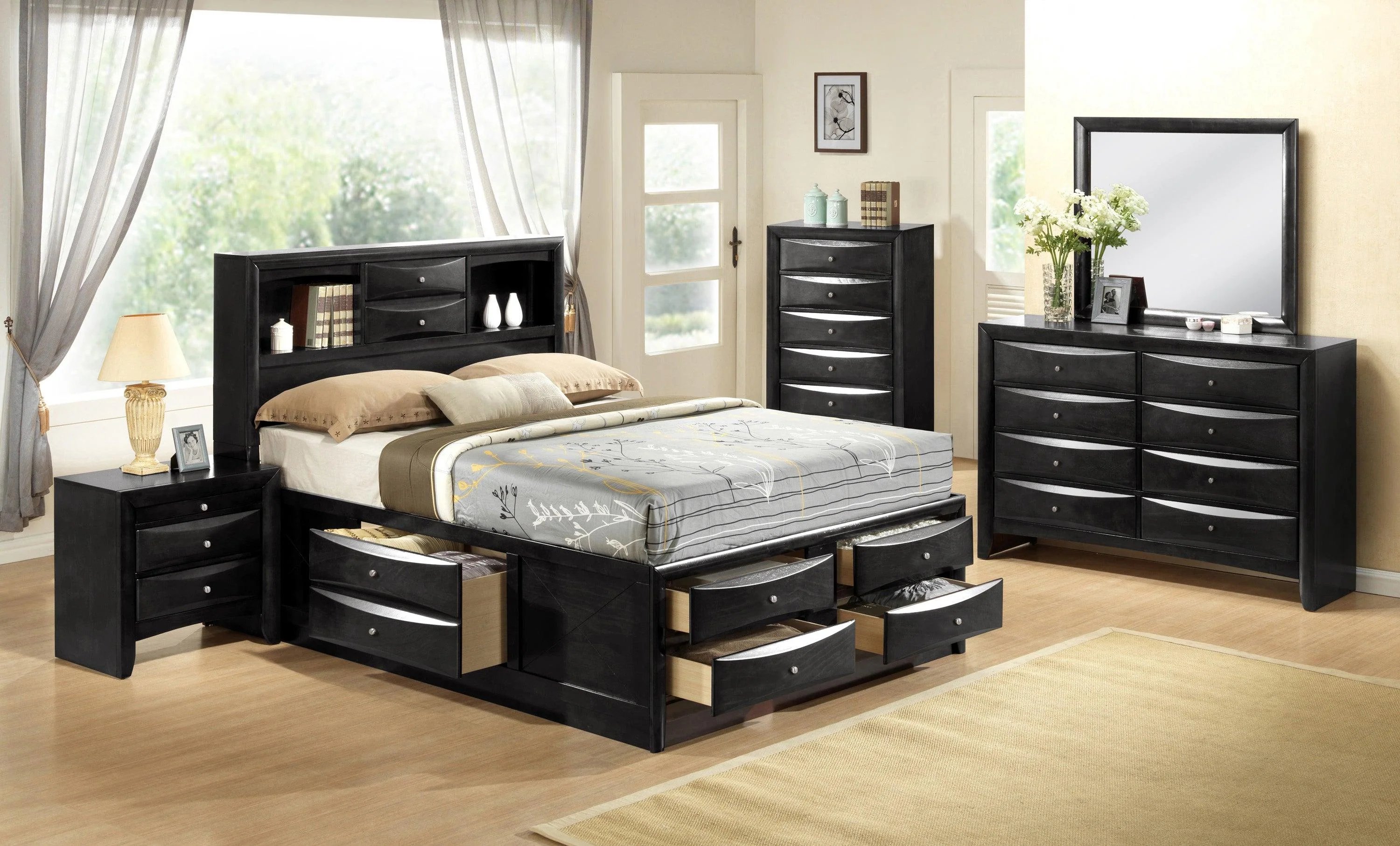 EMILY KING CAPTAINS BED HB/FB CROWN MARK