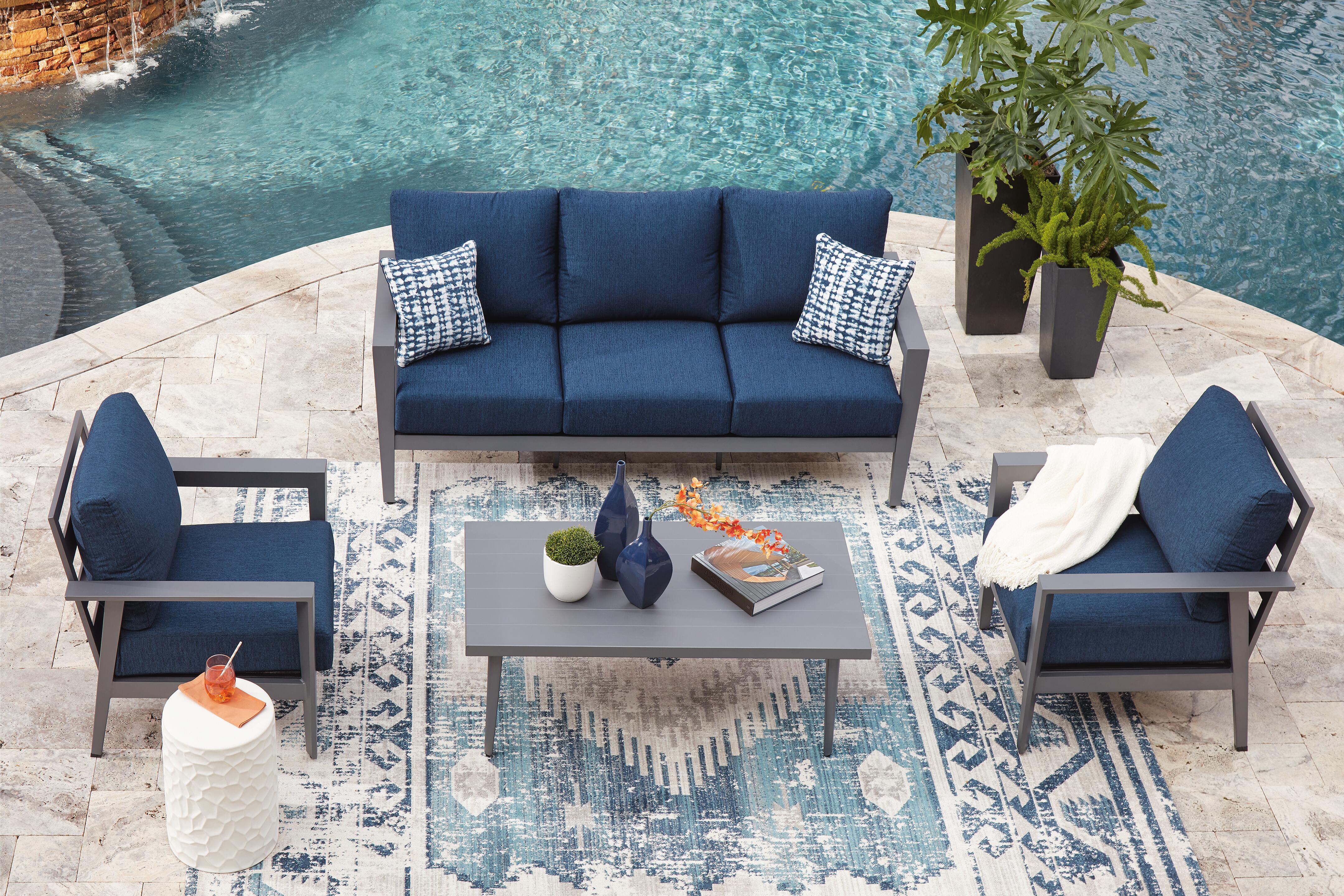 Gali Outdoor Sofa/Chairs/Table Set (Set of 4) - Image 14
