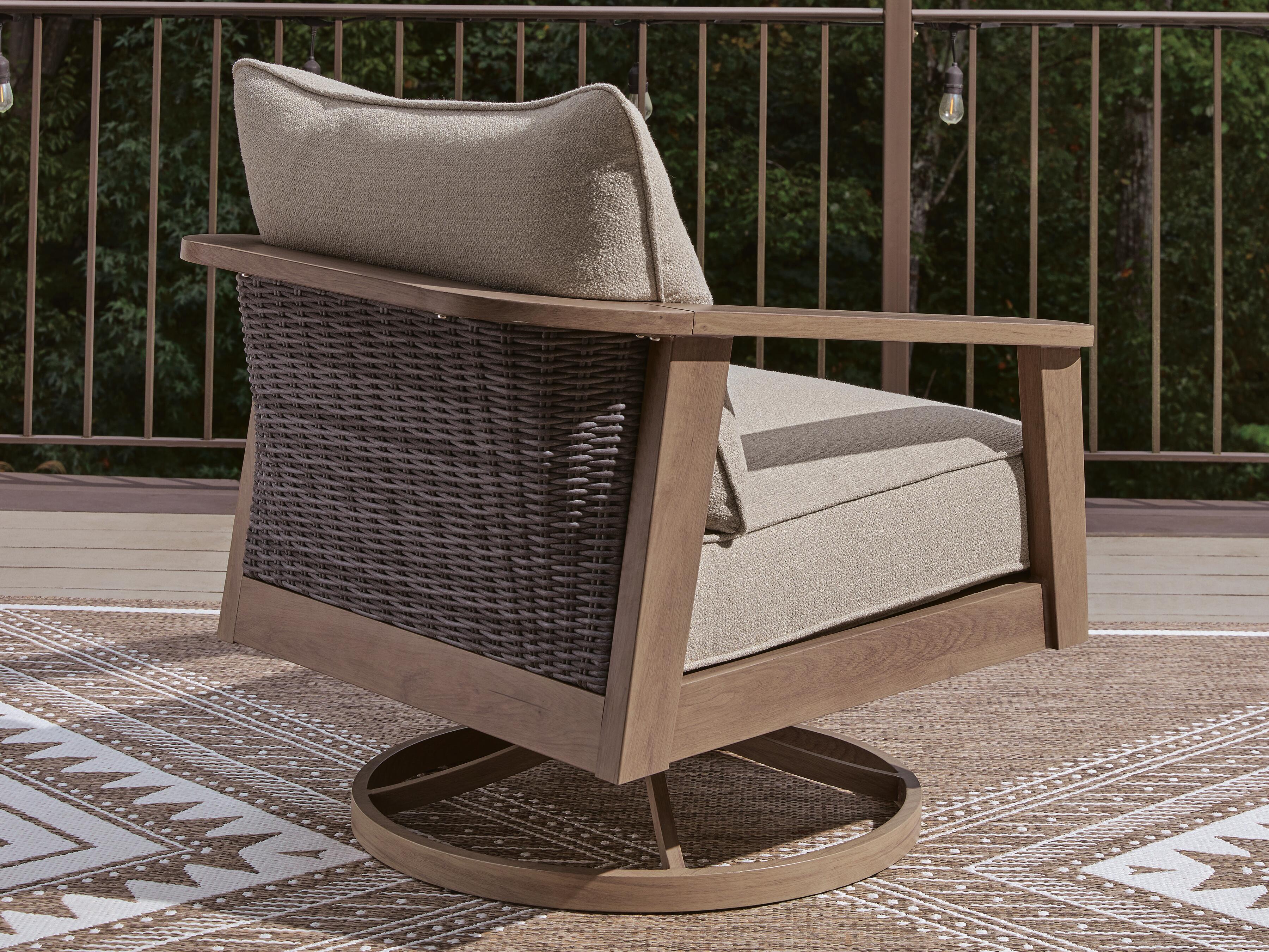 Harmony Headlands Outdoor Swivel Lounge with Cushion - Image 7