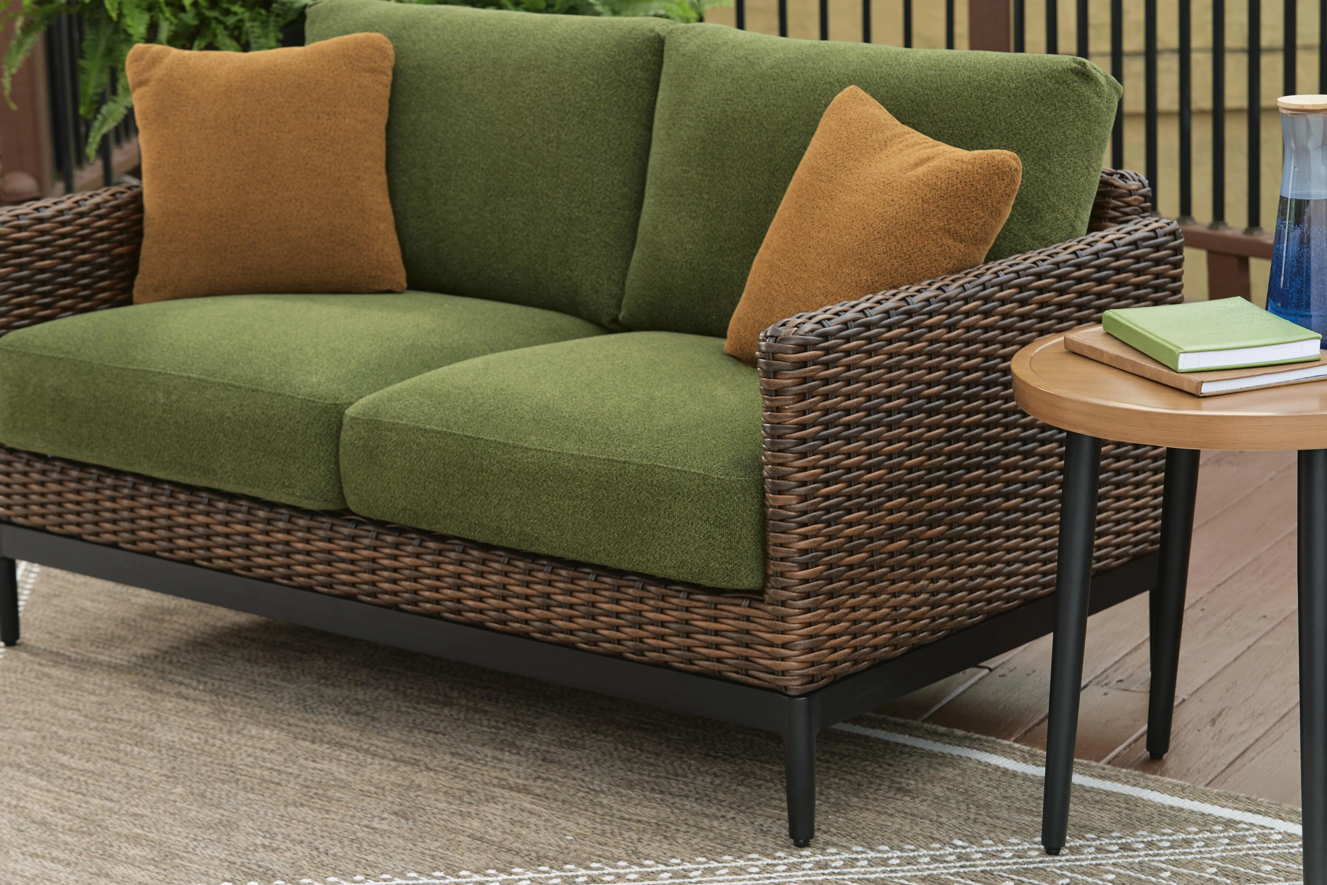 Horizon Hall Outdoor Loveseat with Cushion - Image 8