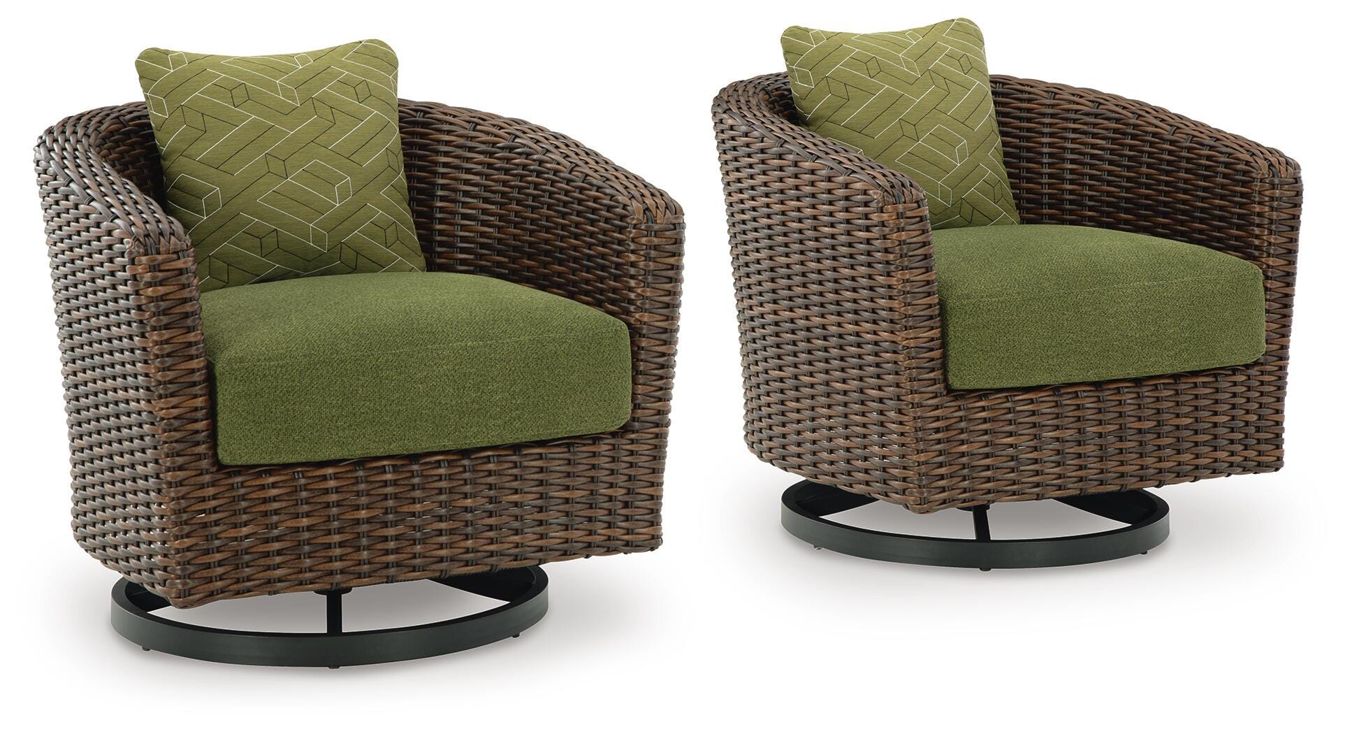 Horizon Hall Outdoor Swivel Lounge Chair with Cushion - Image 4
