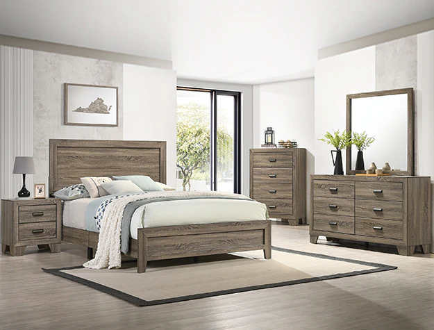 MILLIE QUEEN BED IN ONE BOX-GREY
