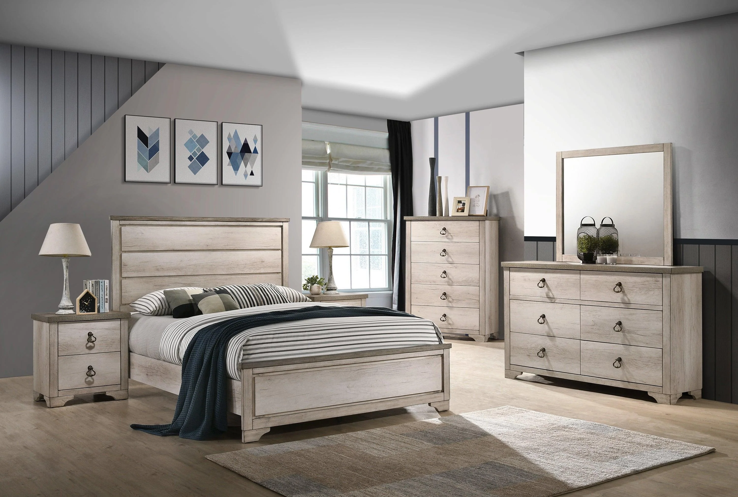 PATTERSON FULL PANEL BED HB/FB CROWN MARK