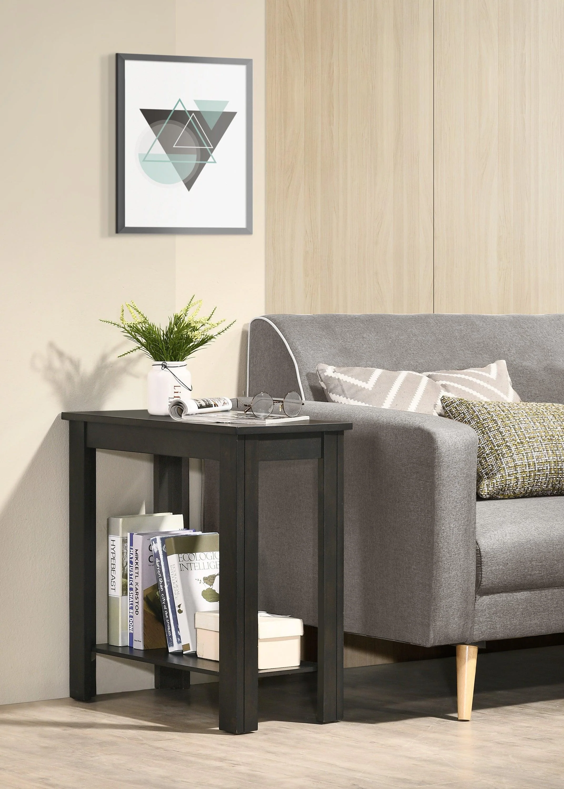 PIERCE CHAIRSIDE TABLE CHARCOL