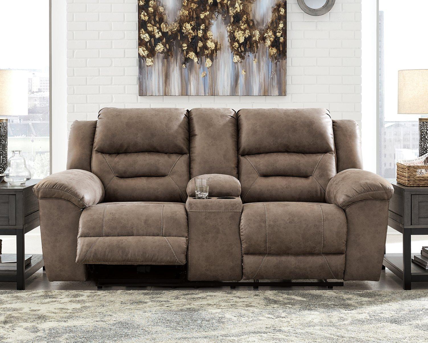 Stoneland Reclining Loveseat with Console - Image 14
