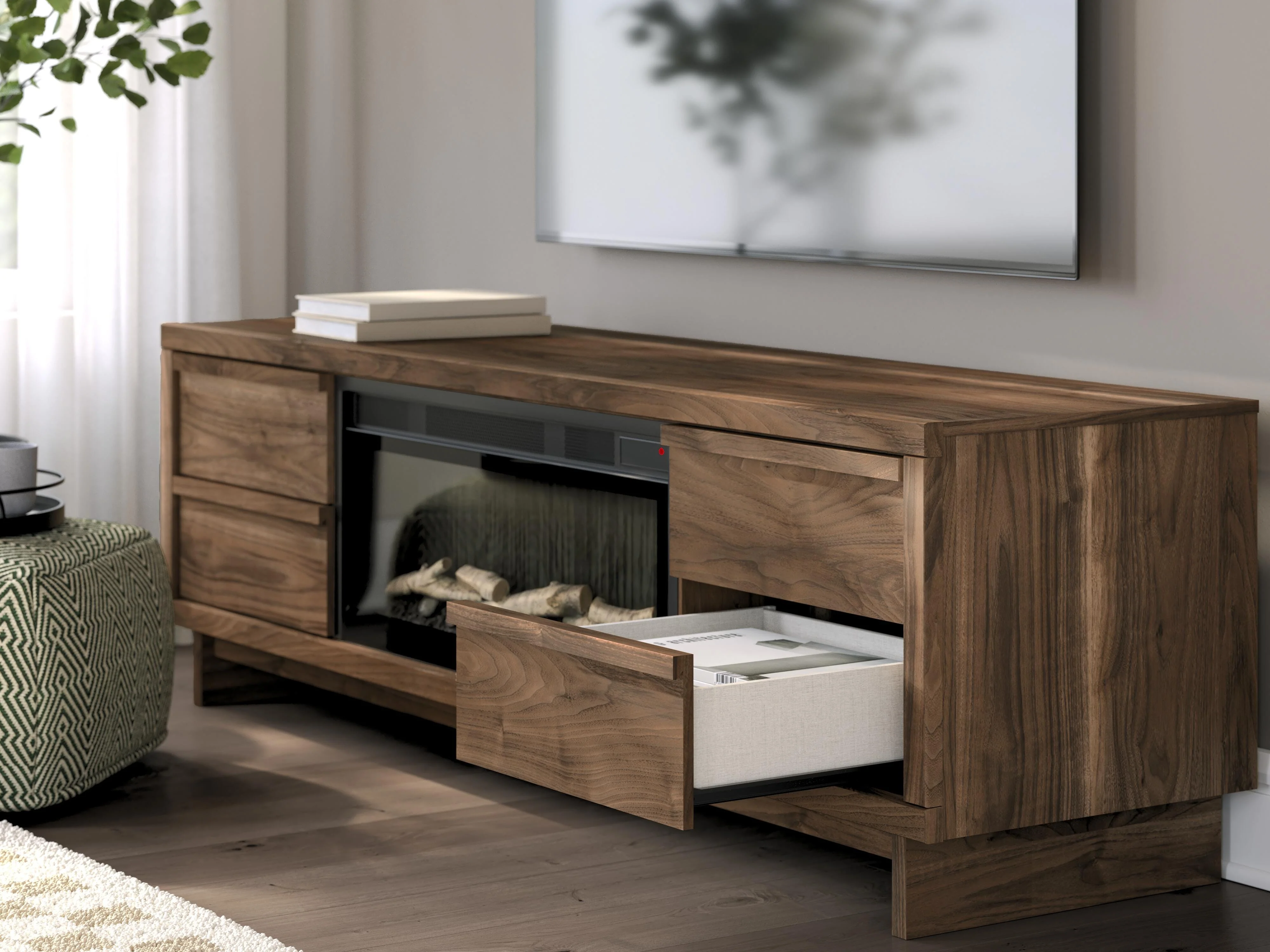 Zadilyn 72" TV Stand with Electric Fireplace - Image 32